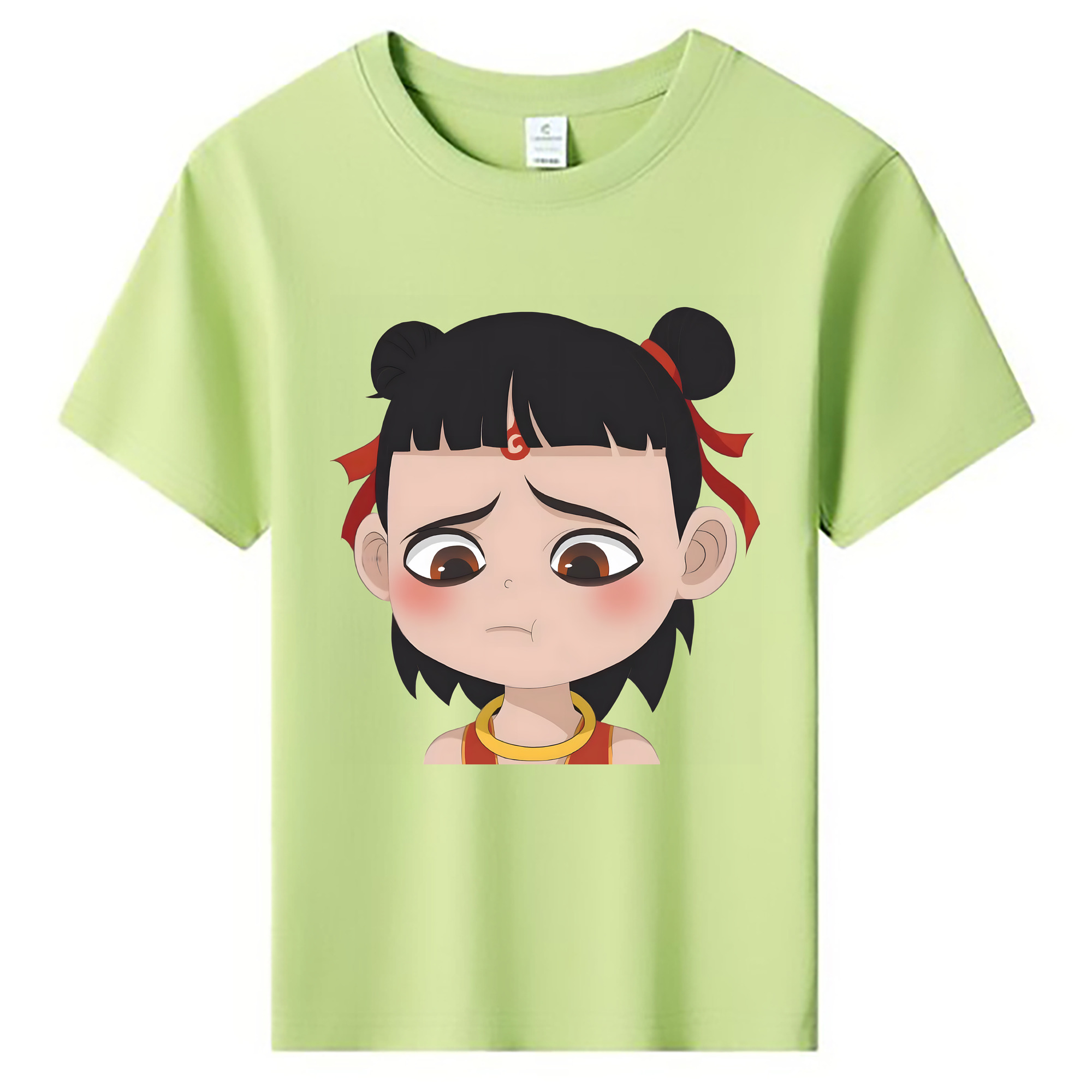 （画像用） Ne Zha 2 ナタ 魔童の大暴れ 綿100％キッズTシャツ（フロントプリント）